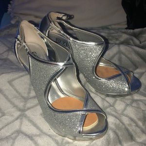 Silver Sparkle High Heels